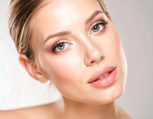 Fototapeta premium Close-up woman flawless skin