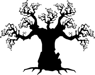 The Dead Tree for Halloween or holiday  concept