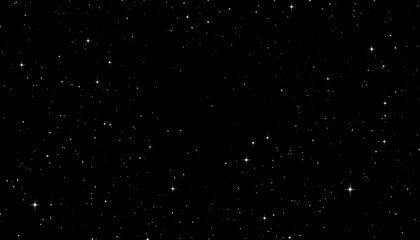 Obraz premium Dark Starry Night Sky with Twinkling Stars in the Outer Space Full Frame