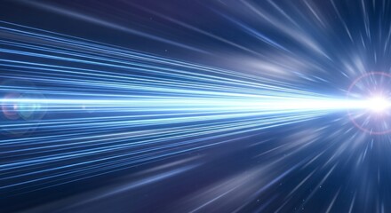 A dynamic display of light rays converging towards a brilliant central point, creating a sense of speed and energy.