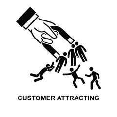 Fototapeta premium Customer attracting icon isolated on background vector illustration. Non AI generate