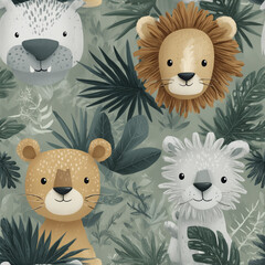 seamless pattern with animals