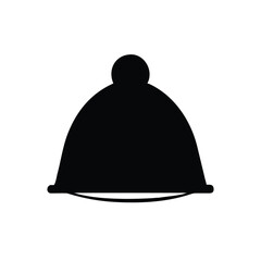 Naklejka premium Silhouette of a cloche food serving dome