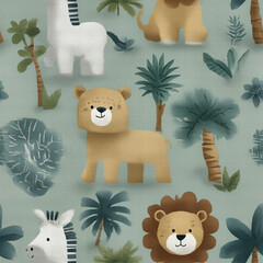 seamless pattern with animals
