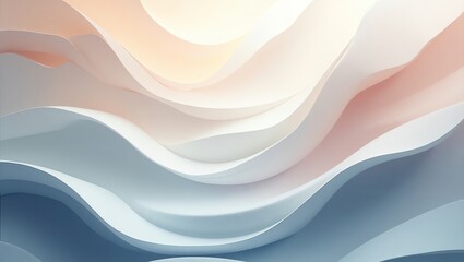 Fototapeta premium Abstract flowing layers with soft colors