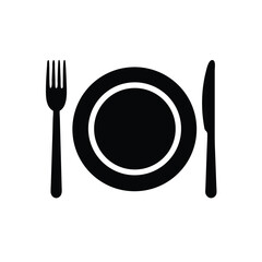 Classic Dinner Place Setting Cutlery Icon Design