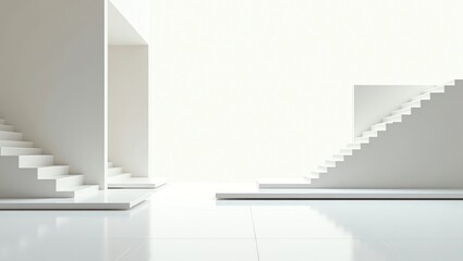 Obraz premium Abstract staircase design with minimalist architecture