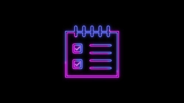 Outline Calendar Icon Animation – Minimalist Line Art Style, Date & Schedule Symbol, Time Management, Planning Concept, 4K Stock Video Footage.