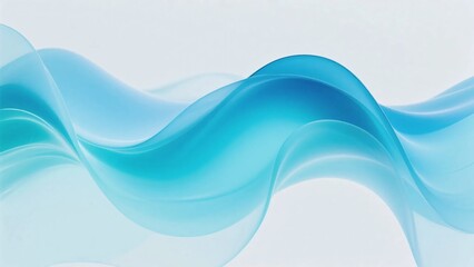 Smooth blue abstract ribbon waves with soft gradients and elegant curves creating modern minimal water-inspired design