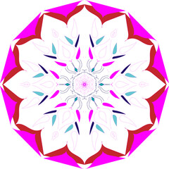 abstract pink flower mandala design