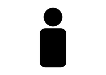 シンプル人物アイコン・モノクロ