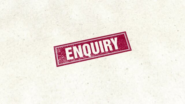 Enquiry Wooden Rectangle Shape Rubber Stamp