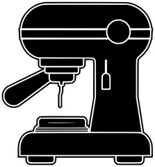 espresso illustration cafe silhouette machine logo beverage icon drink outline cup equipment coffee caffeine cappuccino fresh barista aroma restaurant shape adults vector graphic background