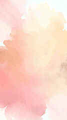 Abstract Watercolor Background with Soft Pink, Peach, and Yellow Gradient