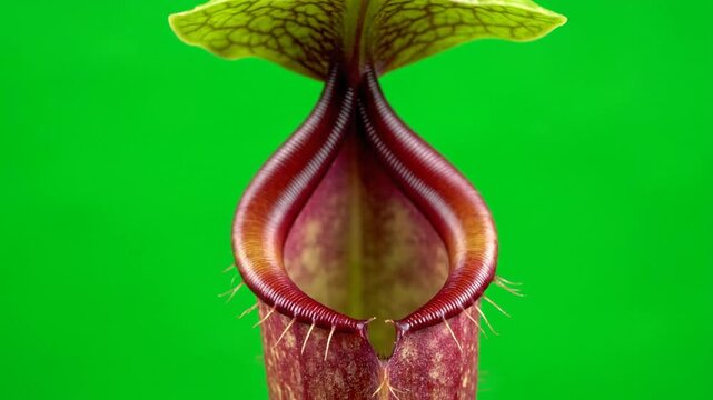 Nepenthes Carnivorous Plant on Green screen