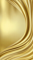 Abstract Golden Background with Elegant Flowing Waves and Luxurious Metallic Texture