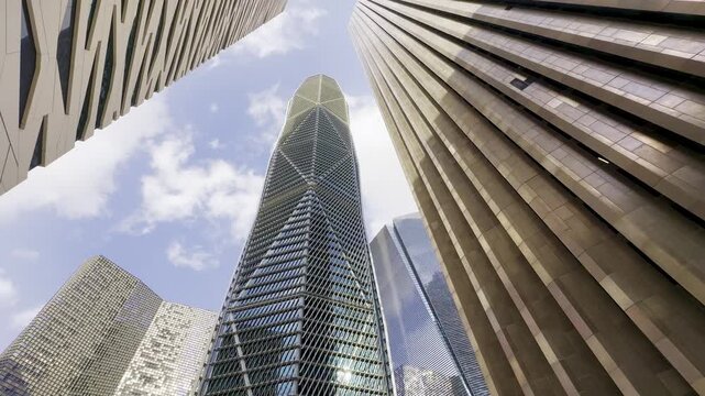 View of the skyscrapers in Riyadh, King Abdullah Financial District area