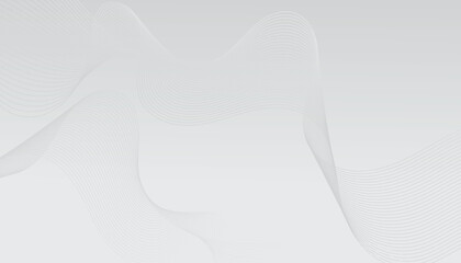 Light gray abstract wave lines background, smooth flowing curves on soft gradient, minimal modern corporate wallpaper, elegant banner template design