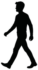Walking Man Silhouette � Human Figure Outline for Design and Illustration