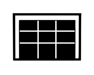 Abstract graphic of a grid composed of white lines on black background