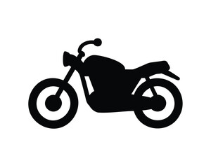 Fototapeta premium Silhouette of a motorcycle, a classic vehicle for transportation and adventureSilhouette of a motorcycle, a classic vehicle for transportation and adventure