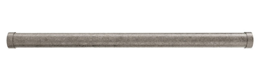 A high-quality 3D render of a weathered metal pipe, its rough, rusty surface ideal for industrial, grunge, or urban-themed designs.