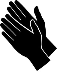 Clapping Hands Silhouette - Applause, Celebration, and Congratulations Symbol