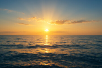 sunset over the sea shore