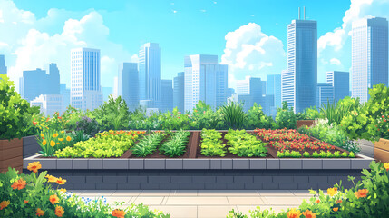 Fototapeta premium Urban Green Roof