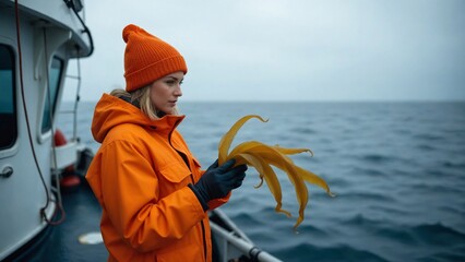 Regenerative ocean farming focused on sustainable aquaculture, featuring mussel cultivation, marine biologists, and data-driven sensor technology.