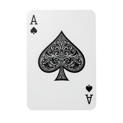 Ace of Spades playing card isolated PNG with Transparent Background