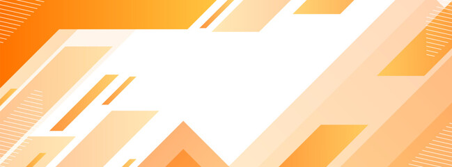 Modern Abstract Orange Background with Geometric Shapes and Lines