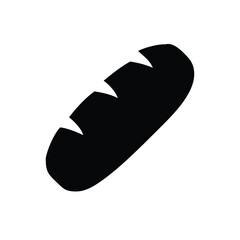 Minimalist Silhouette of a Rustic Bread Loaf