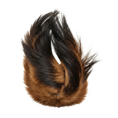 Brown and black animal fur swatch isolated PNG with Transparent Background