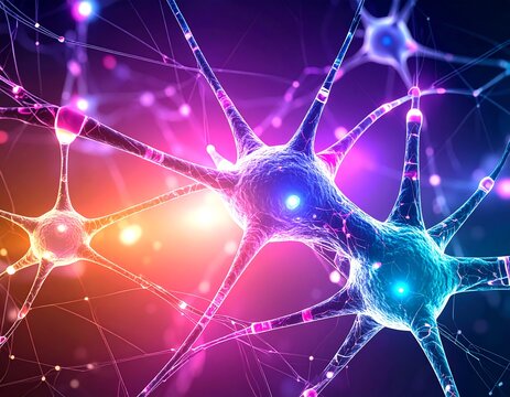 Colorful microscopic neuron network