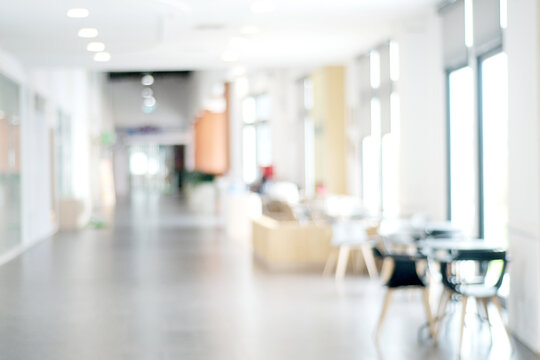 Blurred background : blur office with bokeh light background, banner, business concept
