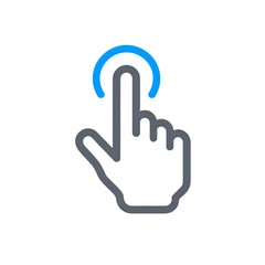 Obraz premium This image illustrates a hand pressing a touch-sensitive surface, symbolizing interaction with modern technology and user engagement.