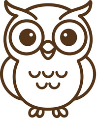 Cute Owl Cartoon Vector Illustration