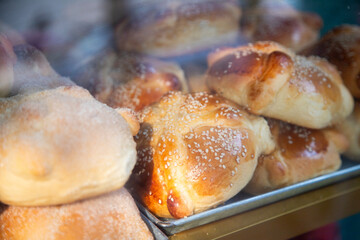 Pan de muertos. A traditional Mexican bread for the Day of the Dead celebration.