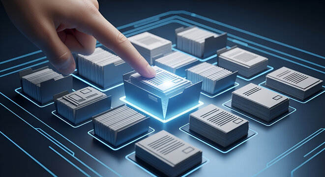 Navigating Digital Archives: A Touch-Activated Interface for Document Retrieval and Management