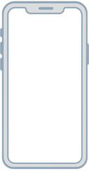 Smartphone Frame Mockup with Blank Screen Illustration