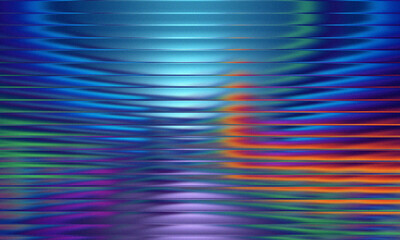 Multicolored Horizontal Stripes Abstract Background with Wave Ripple Effect