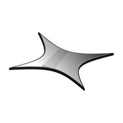 Minimalist Starburst Emblem with Soft Shading