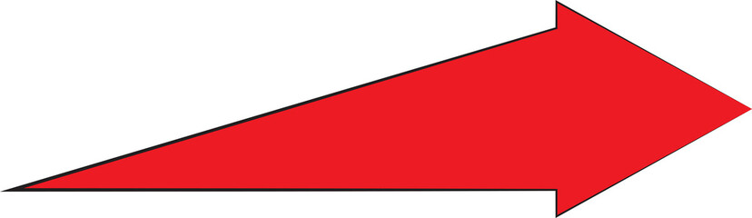 red bold arrow vector 1