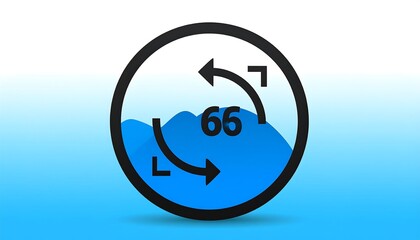 Circular data refresh icon, gradient background