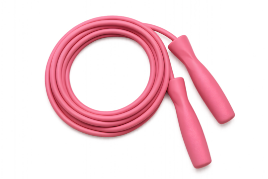 A pink jump rope with ergonomic handles designed for intense cardio sessions. The smooth design promotes ease of use and enhances overall workout performance.