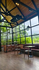 interior of a cafe 