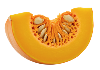 Pumpkin Orange Slice Cut Cross Section Seeds Pulp Flesh Gourd