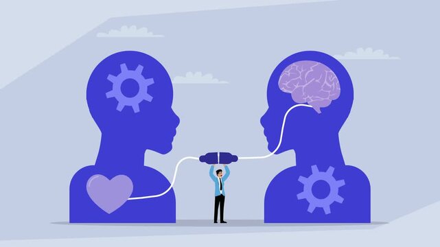 Connecting Emotion and Logic cartoon animation
