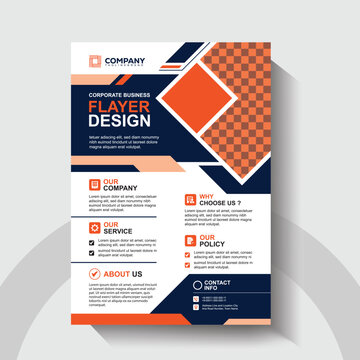 Creative Corporate Business Flyer Template. Professional Marketing Layout Design.